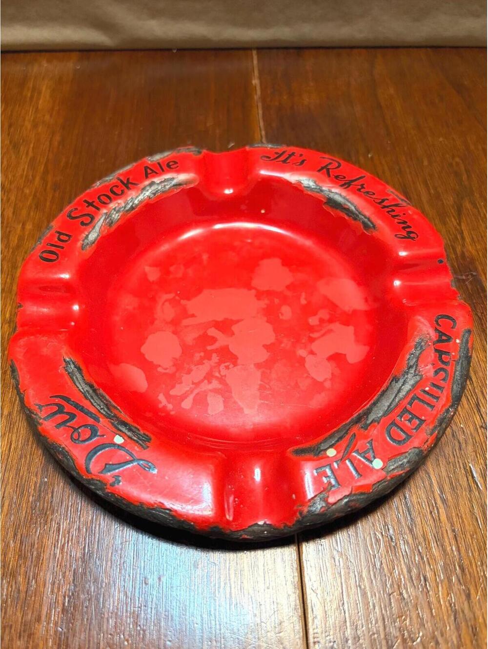 Vintage Dow Old Stock Ale Advertising Ashtray l